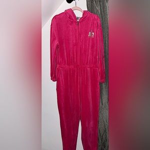 Juicy Couture PINK VELOUR JUMPSUIT (L)